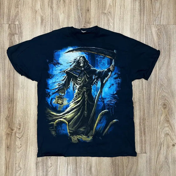[BUNJANG] Vintage Grim Reaper Short Sleeve T-Shirt / 빈티지 Grim Reaper 반팔 티셔츠