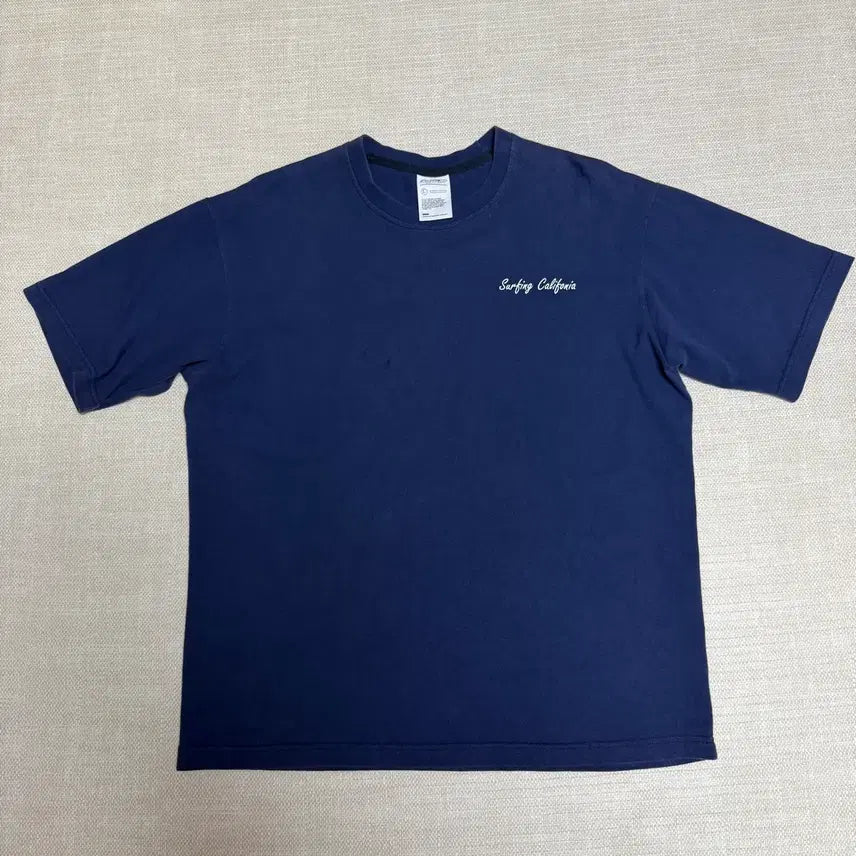 [BUNJANG] Nitted Printing Short Sleeve T-Shirt Navy / [L] 니티드 프린팅 반팔 / 네이비