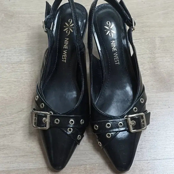 [BUNJANG] Nine West Black Slingback Heels - Size 235 / 나인웨스트 블랙 힐 235