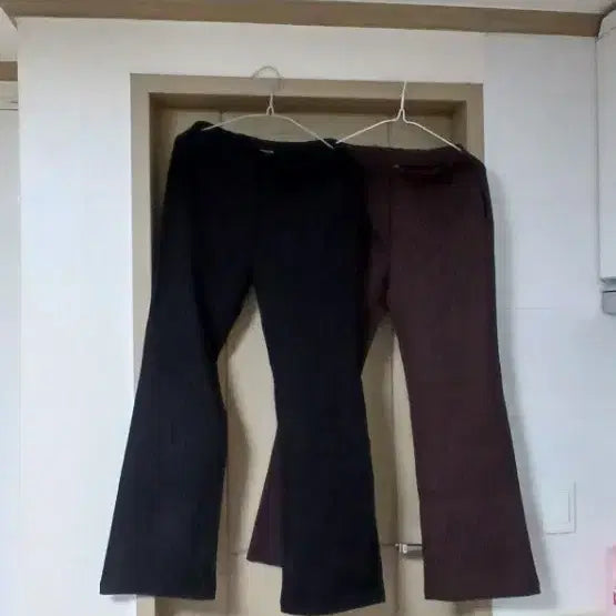 [BUNJANG] Shinsegae Women's Banding Bootcut Pants Set (2 Pairs) / (새상품 2개 세트)신세계 여성용 밴딩 부츠컷 바지 팬츠,편안한 슬랙스