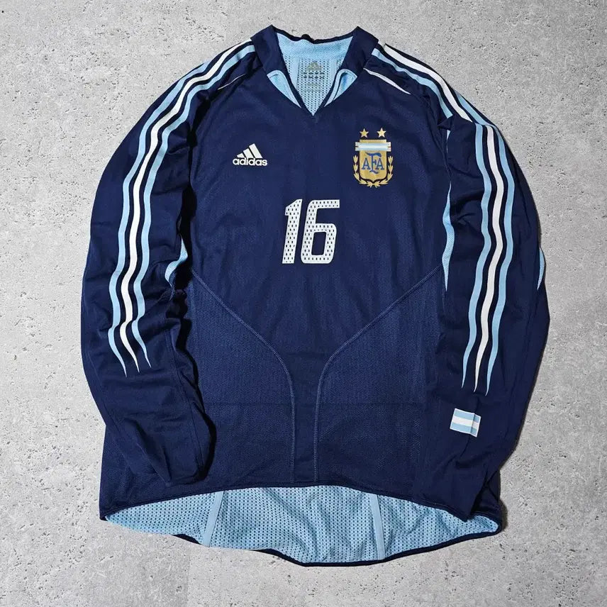 [BUNJANG] Adidas Argentina National Team 02-04 Away Long Sleeve Player Issue Jersey / 아디다스 아르헨티나 국대 02-04 어웨이 지급용 긴팔 유니폼