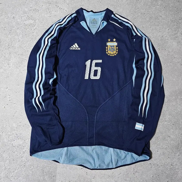 [BUNJANG] Adidas Argentina National Team 02-04 Away Long Sleeve Player Issue Jersey / 아디다스 아르헨티나 국대 02-04 어웨이 지급용 긴팔 유니폼