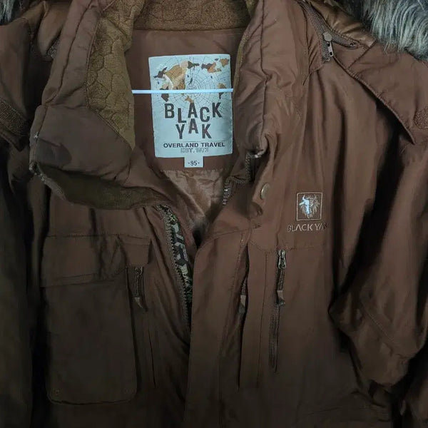 [BUNJANG] Black Yak Brown Duck Down Padded Hooded Parka / 블랙야크 브라운 오리털패딩