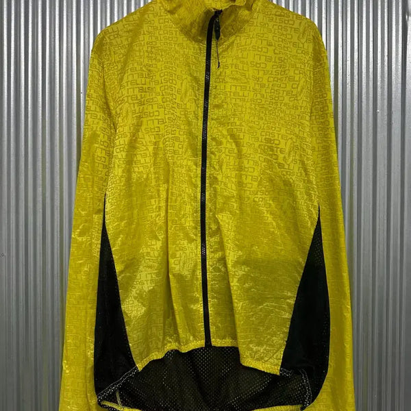 [BUNJANG] Castelli Yellow Logo Pattern Cycling Jacket Windbreaker / [FREE] 카스텔리 옐로우 로고 패턴 사이클 자켓 바람막이