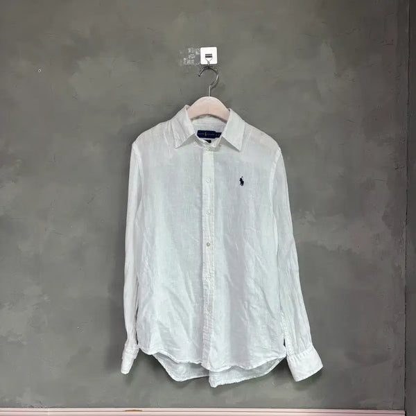[BUNJANG] Polo Ralph Lauren Linen Shirt White / 폴로 랄프로렌 린넨 셔츠 화이트