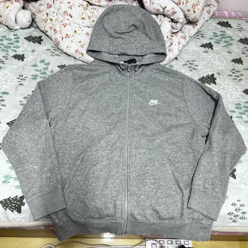 [BUNJANG] Nike NSW Club Full Zip Hoodie Gray XL / [XL] 나이키 NSW 클럽 풀 집 후드 그레이 헤더