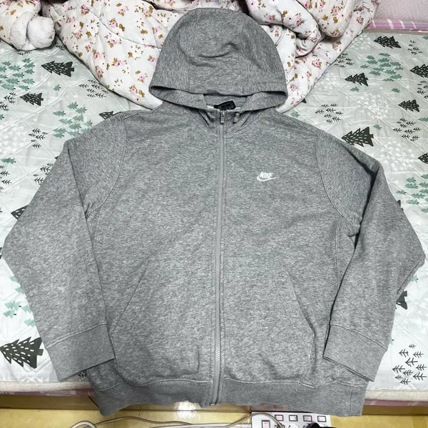 [BUNJANG] Nike NSW Club Full Zip Hoodie Gray XL / [XL] 나이키 NSW 클럽 풀 집 후드 그레이 헤더