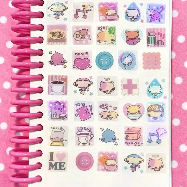 [BUNJANG] Happy Nyan Day Nemo Nemo Kiss Cut Aurora Roll Sticker / 해피냥데이 네모네모 키스컷 오로라 롤 스티커 띵 햎냥 신상