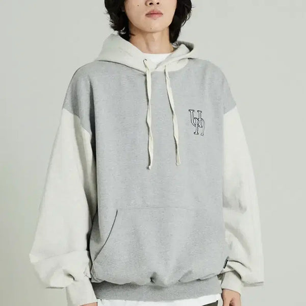 [BUNJANG] Urbanstuff Color Matching Hoodie Grey L / (L) 어반스터프 컬러 매칭 후디 그레이