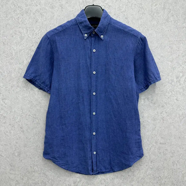 [BUNJANG] Massimo Dutti Men's Linen Short Sleeve Shirt / 90 마시모두띠 남자 린넨 반팔 셔츠