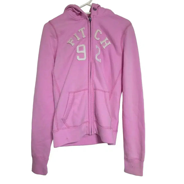 [BUNJANG] Abercrombie & Fitch Pink Zip-Up Hoodie (S) / 아베크롬비 슬림핏 핑크 후드 집업 (S)