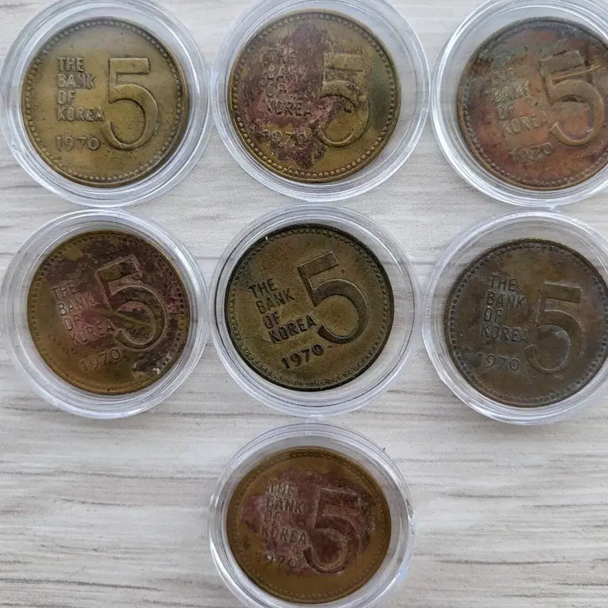 [BUNJANG] 1970-1972 5 Won Coins (25 pcs) Bundle / 1970.71.72 5원 동전 25개