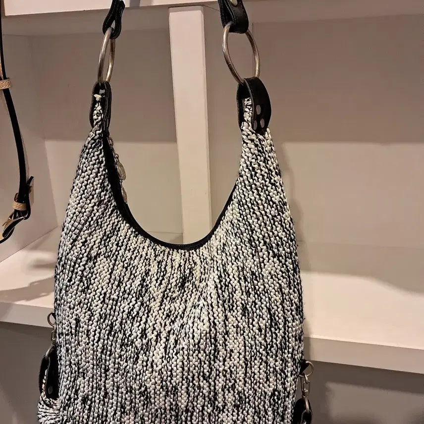 [BUNJANG] Knit Shoulder Bag / 니트 겉재질 숄더가방