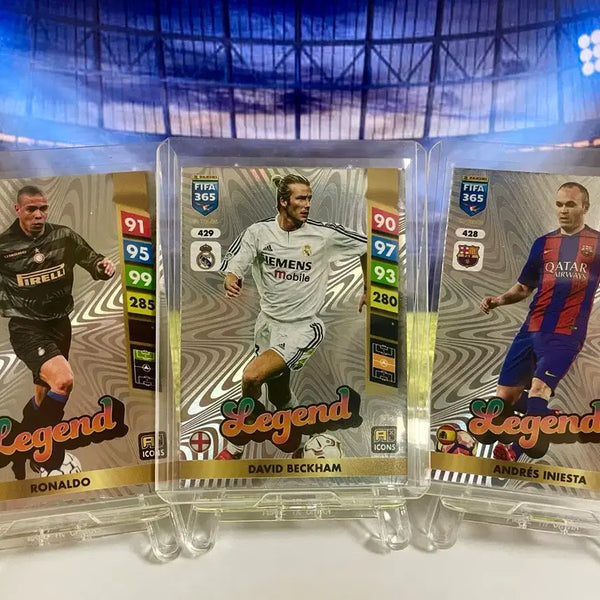 [BUNJANG] Panini Football Cards Bundle Set (Beckham, Ronaldo, Iniesta) / 베컴 호나우두 이니에스타 레전드 파니니 축구카드 3종