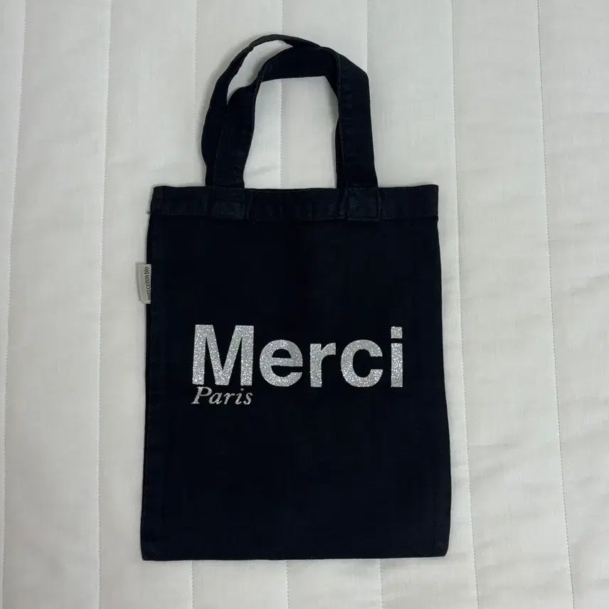 [BUNJANG] Merci Paris Mini Eco Bag Silver / 파리 메르시 에코백 미니 실버