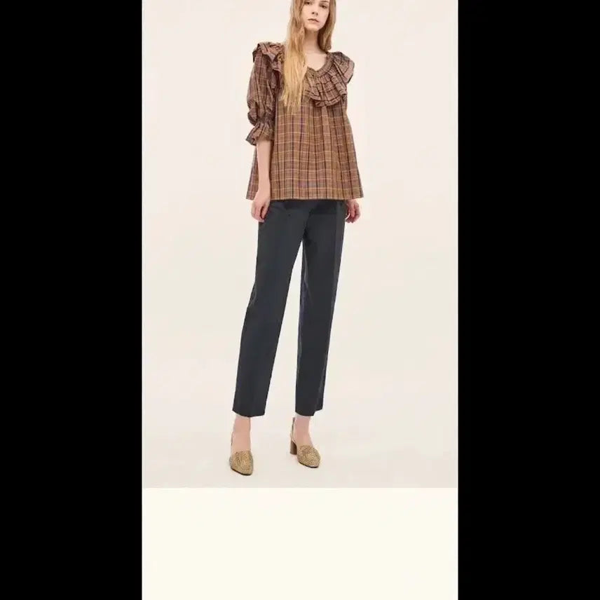 [BUNJANG] Lang & Lu Collection Silk Blouse Size 66 / 한섬 랑방컬렉션 블라우스