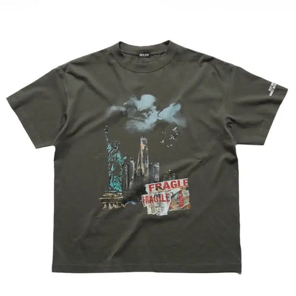 [BUNJANG] Paco Supply Liberty Fragile T-Shirt Charcoal / [2사이즈] 파코서플라이 리버티 프래질 티셔츠 차콜