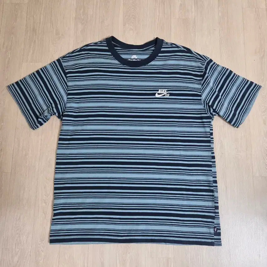 [BUNJANG] Nike SB Striped Short Sleeve T-Shirt - Size L / 나이키 SB 스트라이프 반팔 티셔츠 L
