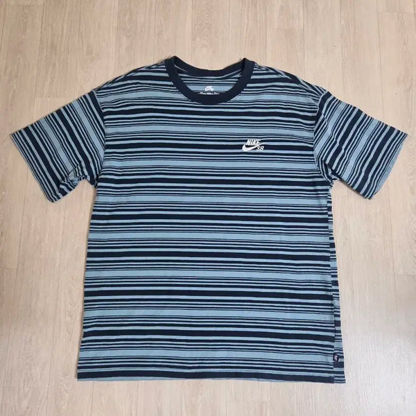 [BUNJANG] Nike SB Striped Short Sleeve T-Shirt - Size L / 나이키 SB 스트라이프 반팔 티셔츠 L