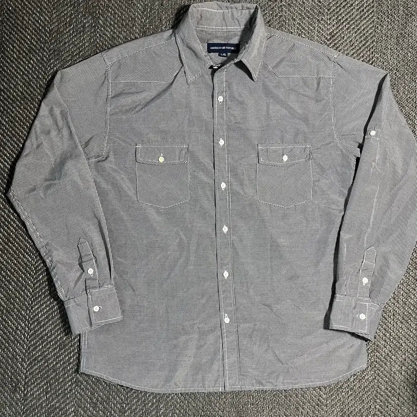 [BUNJANG] AMERICAN REPUBLIC Roll-Up Shirt / [L] AMERICAN REPUBLIC 아메리칸 리퍼블릭 롤업 셔츠
