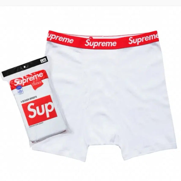 [BUNJANG] Supreme Haynes Boxer Briefs White (4-Pack) Size L / 슈프림 헤인즈 박서 브리프 화이트 (4개입) L사이즈