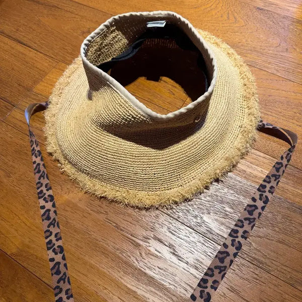 [BUNJANG] WAK Leopard Print Bucket Hat with Strap / 왁  벙거지 모자 레오파트 끈