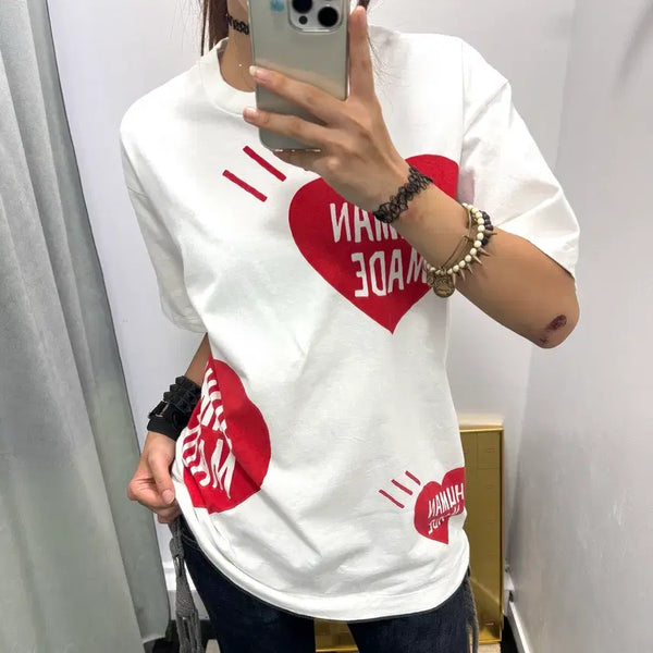 [BUNJANG] Human Made White Logo Short Sleeve T-Shirt / 휴먼메이드 화이트 로고 반팔 티셔츠