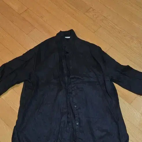 [BUNJANG] Linen Black Shirt / 린넨 블랙 셔츠