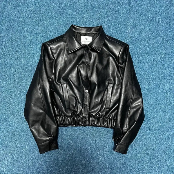 [BUNJANG] Kakifind Leather Jacket / 카키포인드 레더 가죽자켓