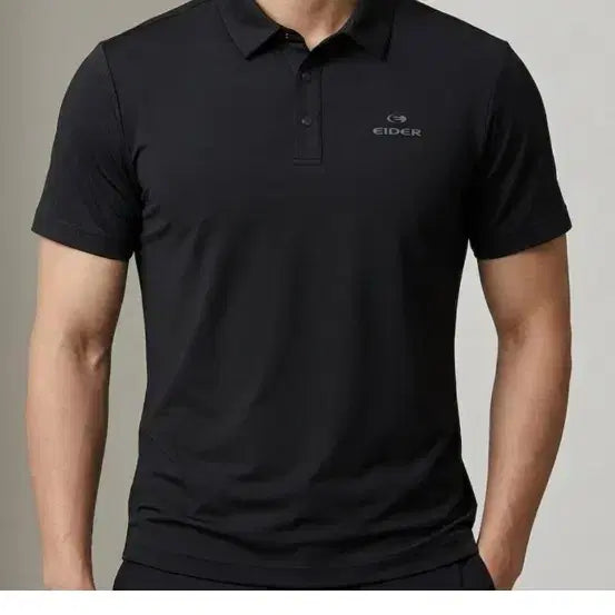 [BUNJANG] EIDER Men's Short Sleeve Polo Shirt Black / EIDER 남성 반팔 카라티 블랙