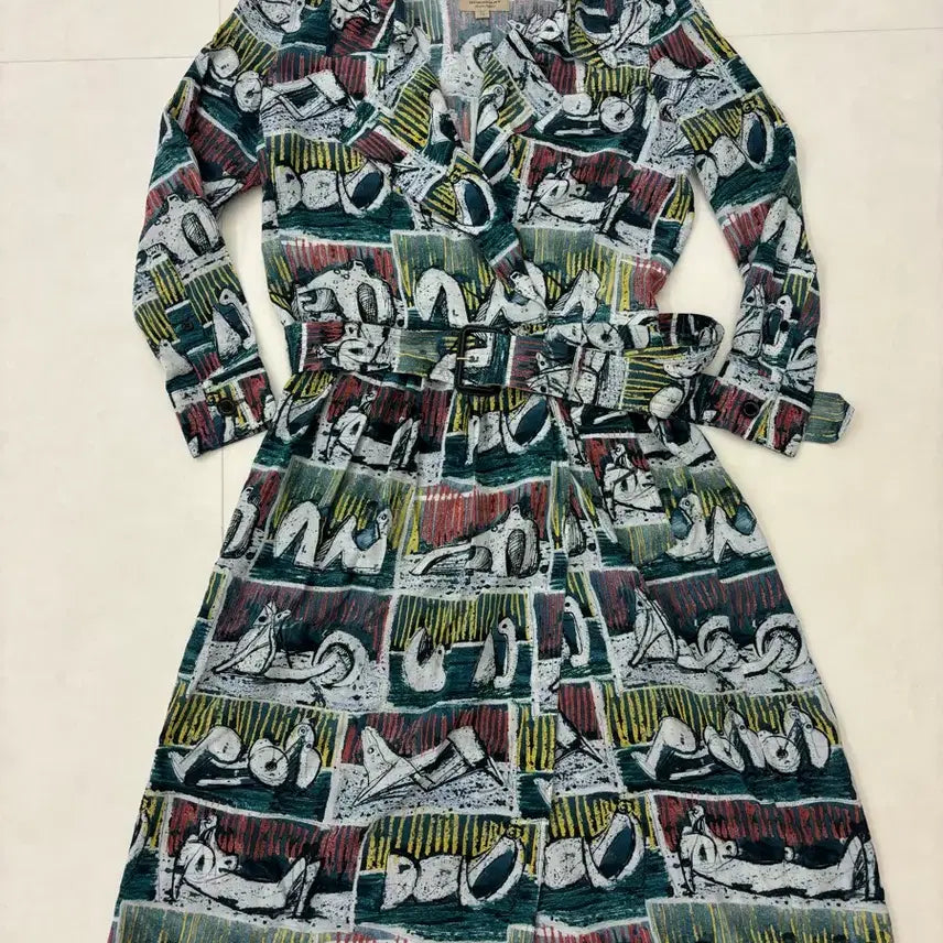 [BUNJANG] Burberry Belted Silk Dress (Size 55) / [백화점판] 버버리 여름용 벨티드 실크 원피스 55사이즈