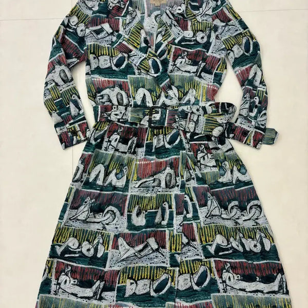 [BUNJANG] Burberry Belted Silk Dress (Size 55) / [백화점판] 버버리 여름용 벨티드 실크 원피스 55사이즈