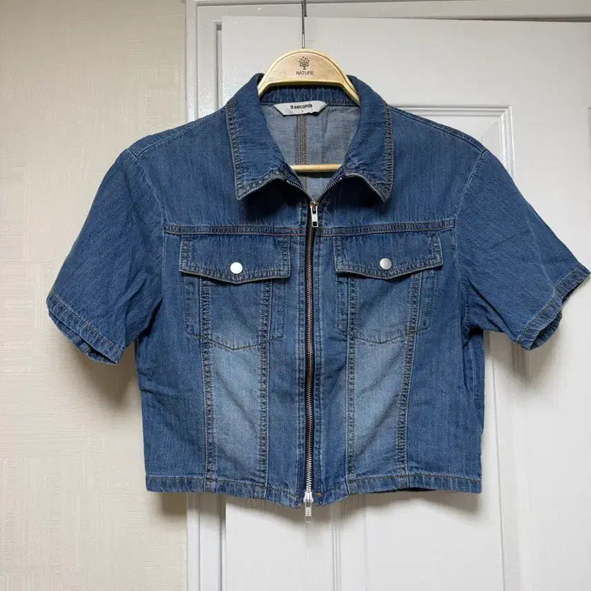 [BUNJANG] 8 Seconds Denim Short Sleeve Shirt / 에잇세컨즈 데님 반팔셔츠