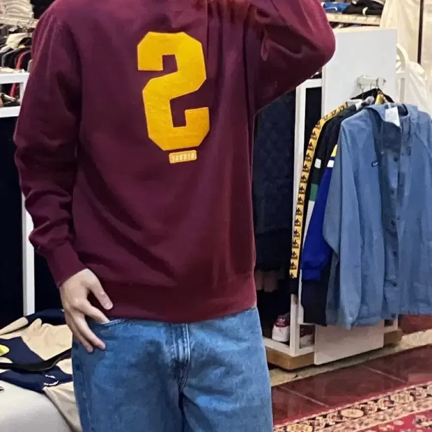 [BUNJANG] Stussy 90s Vintage Sweatshirt Burgundy (L) / (파워정품) 빈티지 스투시 90s 맨투맨 버건디 (L)