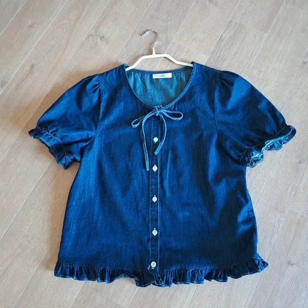 [BUNJANG] Denim Blouse / 데님블라우스55
