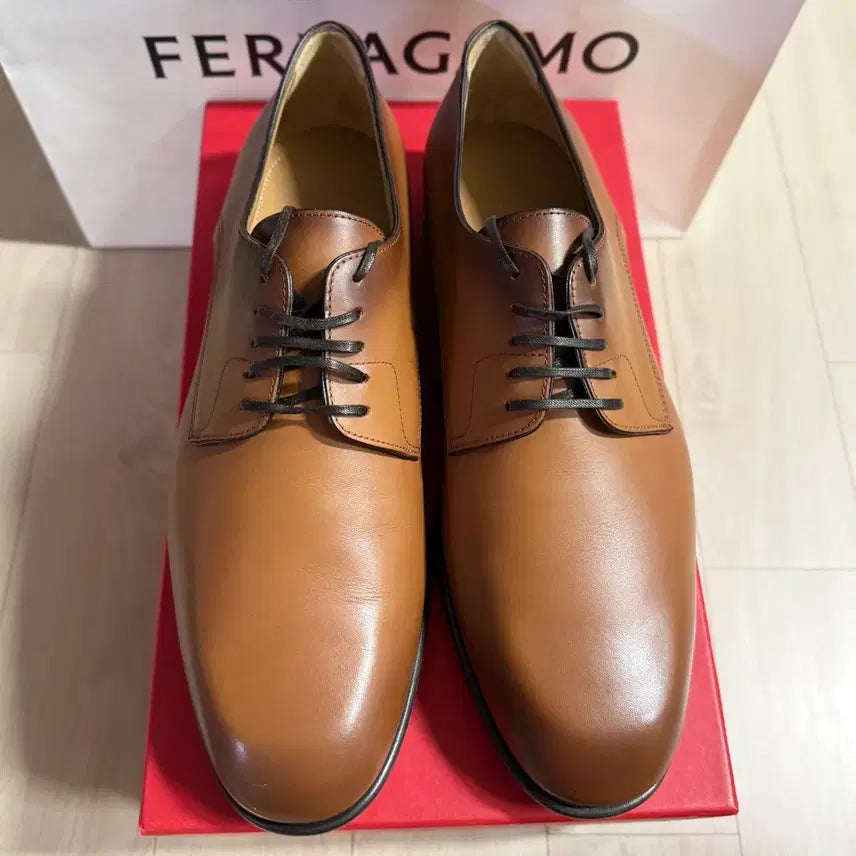 [BUNJANG] Ferragamo Posco Men's Brown Oxford Shoes / FERRAGAMO 페라가모 포스코 남성 옥스포드 구두