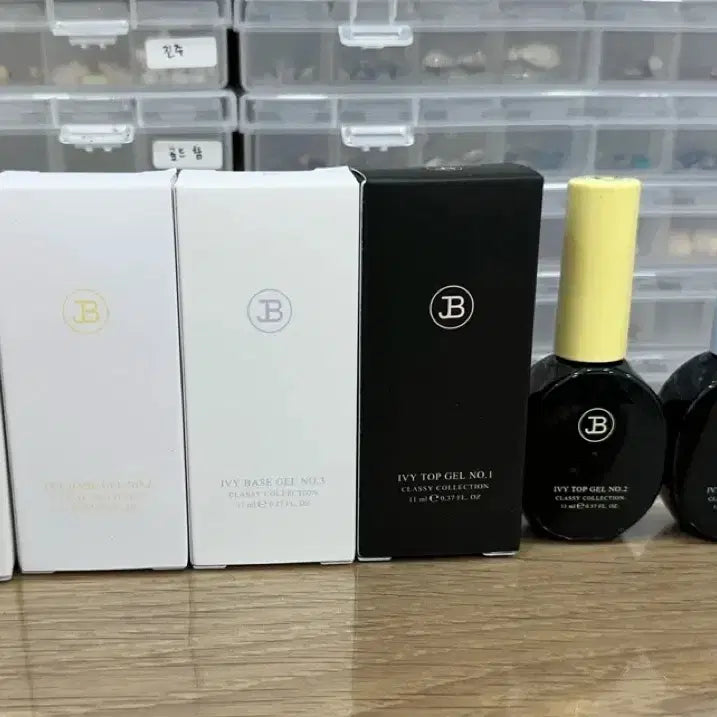 [BUNJANG] Jinbee Ivy Gel Nail Base/Top Gel Set / (새제품) 진비 아이비 젤 네일 베이스/탑젤 세트 기초젤 6종