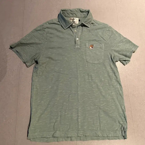 [BUNJANG] Maison Kitsuné Mint Short Sleeve Polo Shirt Fox Embroidery / 메종키츠네 반팔 카라티 민트 폭스자수
