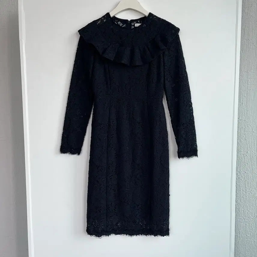 [BUNJANG] MICHAA Lace Frill Long Dress / 잇 미샤 레이스 프릴 롱 원피스 55-04