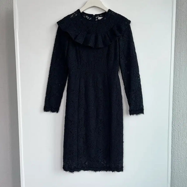 [BUNJANG] MICHAA Lace Frill Long Dress / 잇 미샤 레이스 프릴 롱 원피스 55-04