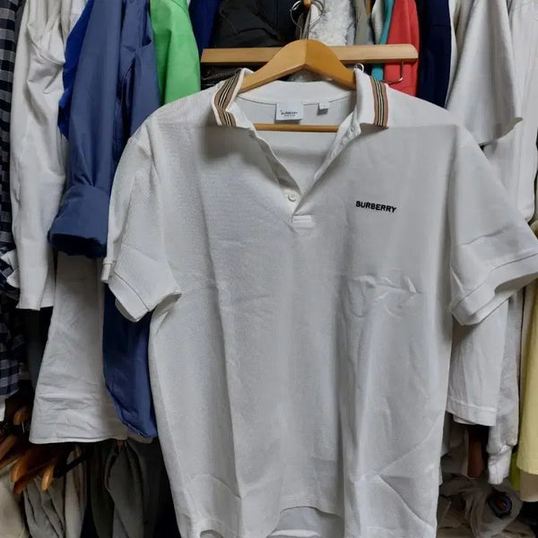 [BUNJANG] Burberry Icon Stripe Johnson Polo Shirt L / 버버리 아이콘 스트라이프 존슨 카라티 L