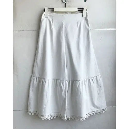 [BUNJANG] Lenibon Authentic White Cotton Blend 7/8 Wide-Leg Pants / 레니본 정품 - 44,날씬55/새거수준