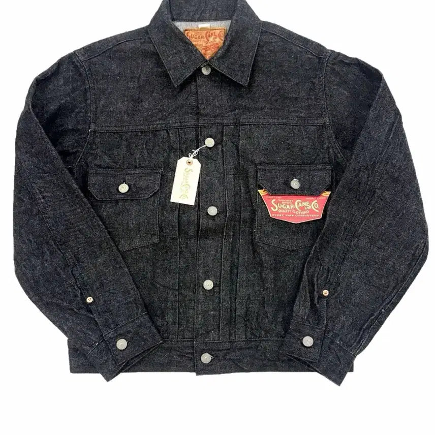 [BUNJANG] Sugar Cane SC15650 Black Denim Jacket Size 38 / 슈가케인 sc15650 블랙 데님자켓 38사이즈 새제품