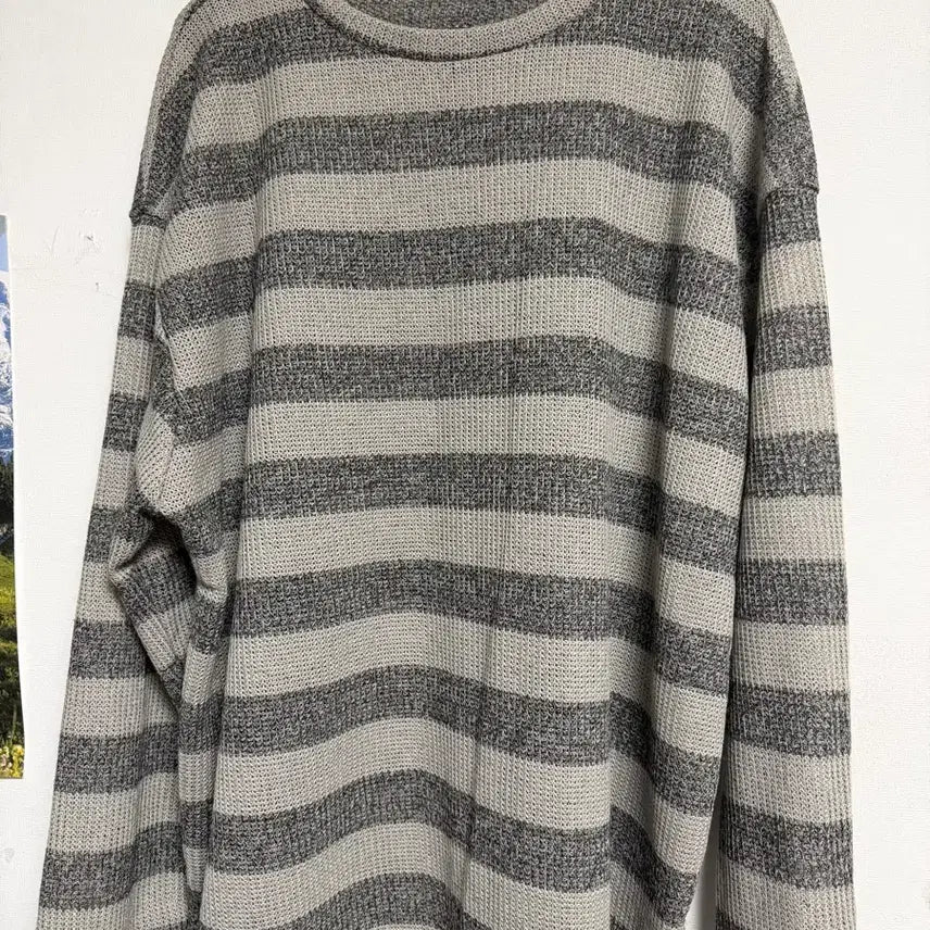 [BUNJANG] Oversized Summer Knit Top - Khaki / 살안타템 여름니트 카키