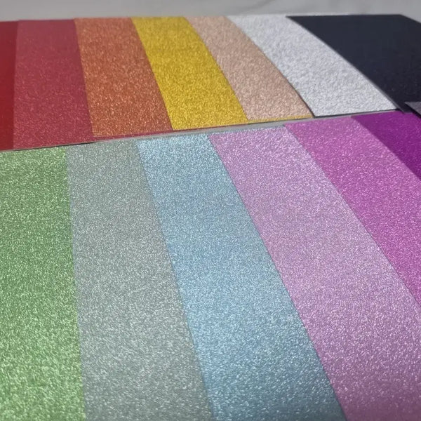 [BUNJANG] Glitter Paper Assortment / 펄 (반짝이) 종이 손 묻음 없음