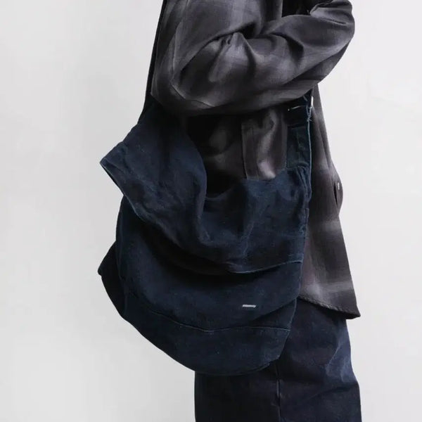 [BUNJANG] WORLD'S WIDE MOVEMENT Parachute Bag (Washed Indigo) / 월스와일무브먼트 파라슈트 백(워시드 인디고)