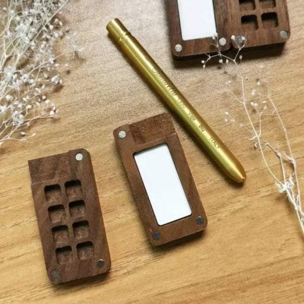 [BUNJANG] Walnut Wood Paint Palette / 물감 파레트-월넛 나무 팔레트 미술 수채 분장용