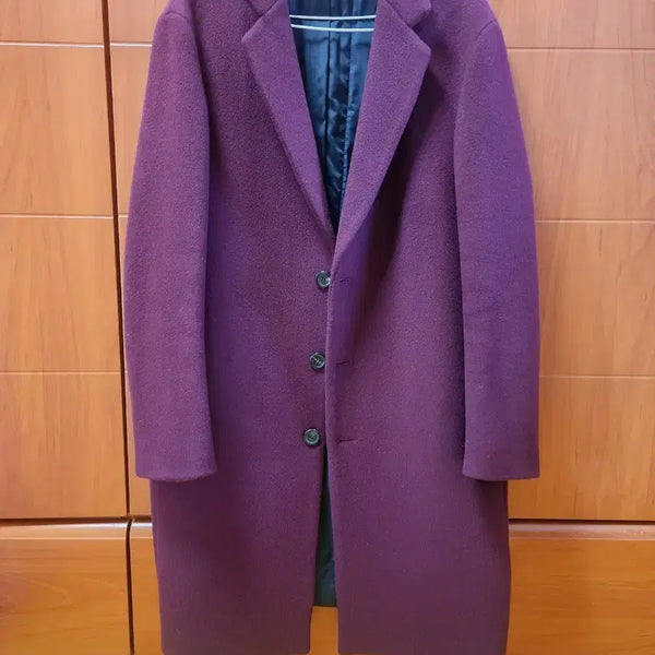 [BUNJANG] Men's Burgundy Coat L Size / 버건디 남자 코트 L사이즈