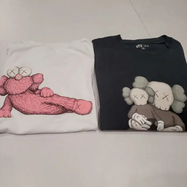 [BUNJANG] Uniqlo x KAWS Collaboration T-Shirt Bundle Set (White + Black) 3XL / 3XL 유니클로 x 카우스(KAWS) 콜라보 티셔츠 2종 일괄 판매