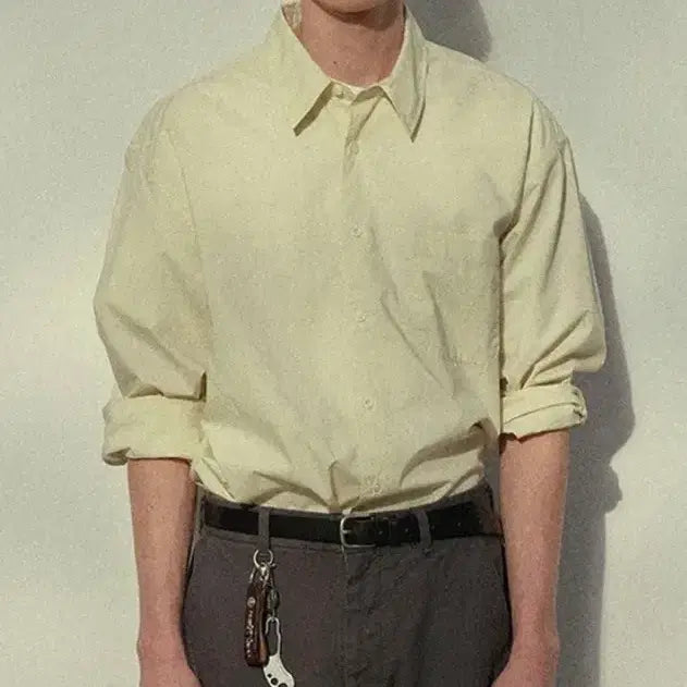 [BUNJANG] Thomas More Paper Shirt Lemon Powder XL / 토마스모어 페이퍼셔츠 레몬파우더 XL 단순 세탁 새상품